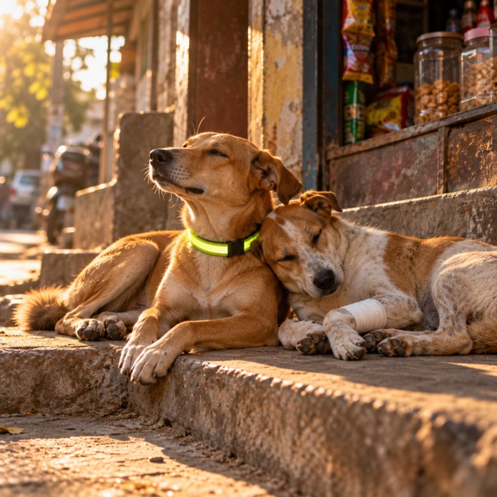 Dogs in need, fed and cared for